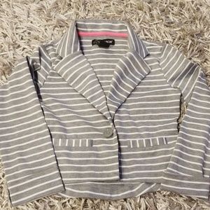 Girls gray & white blazer , size 7/8